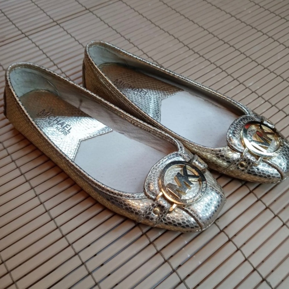 Michael Kors Gold Ballet Flats